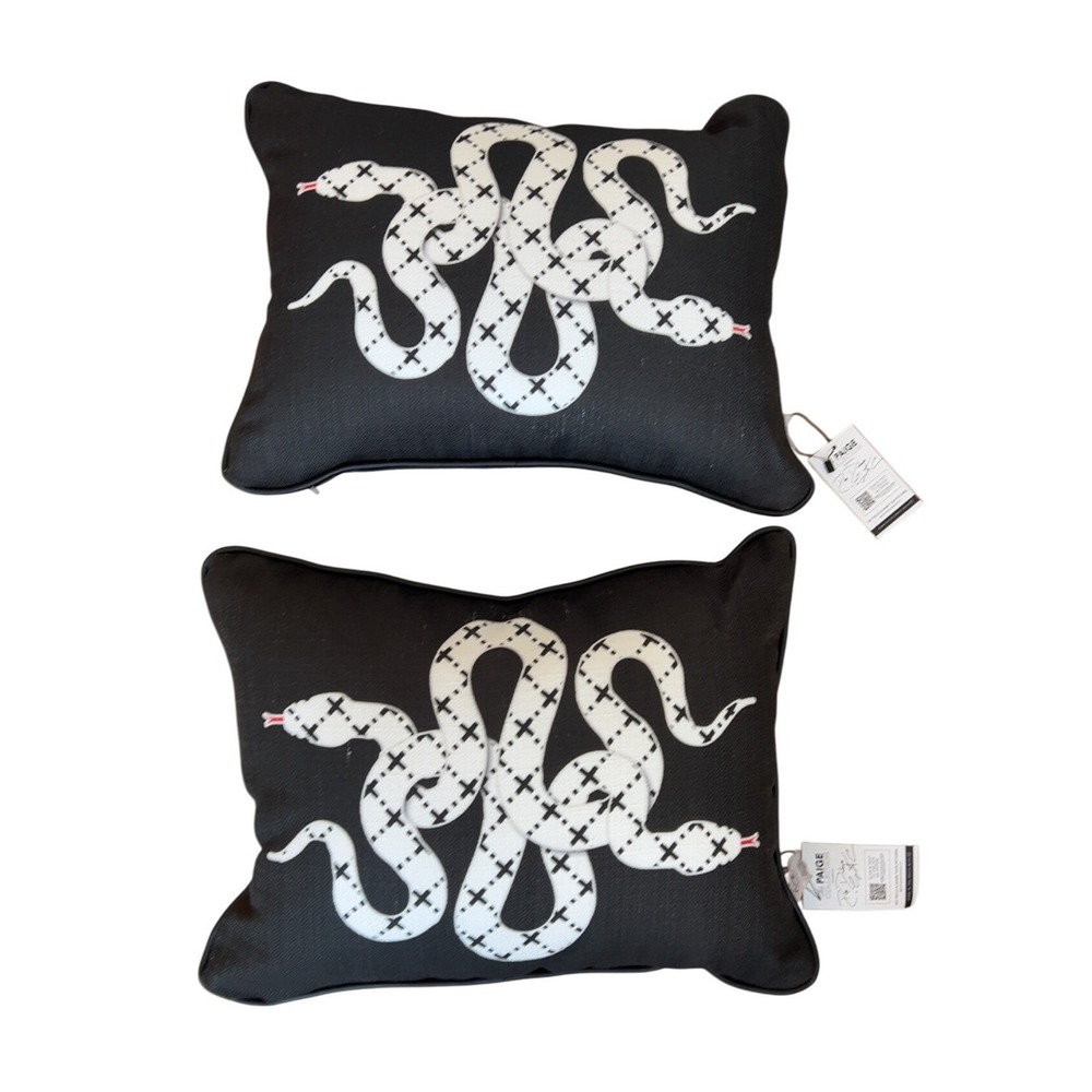 Sewing Down South Paige and Craig snake pillows set of 2 - New With Tags